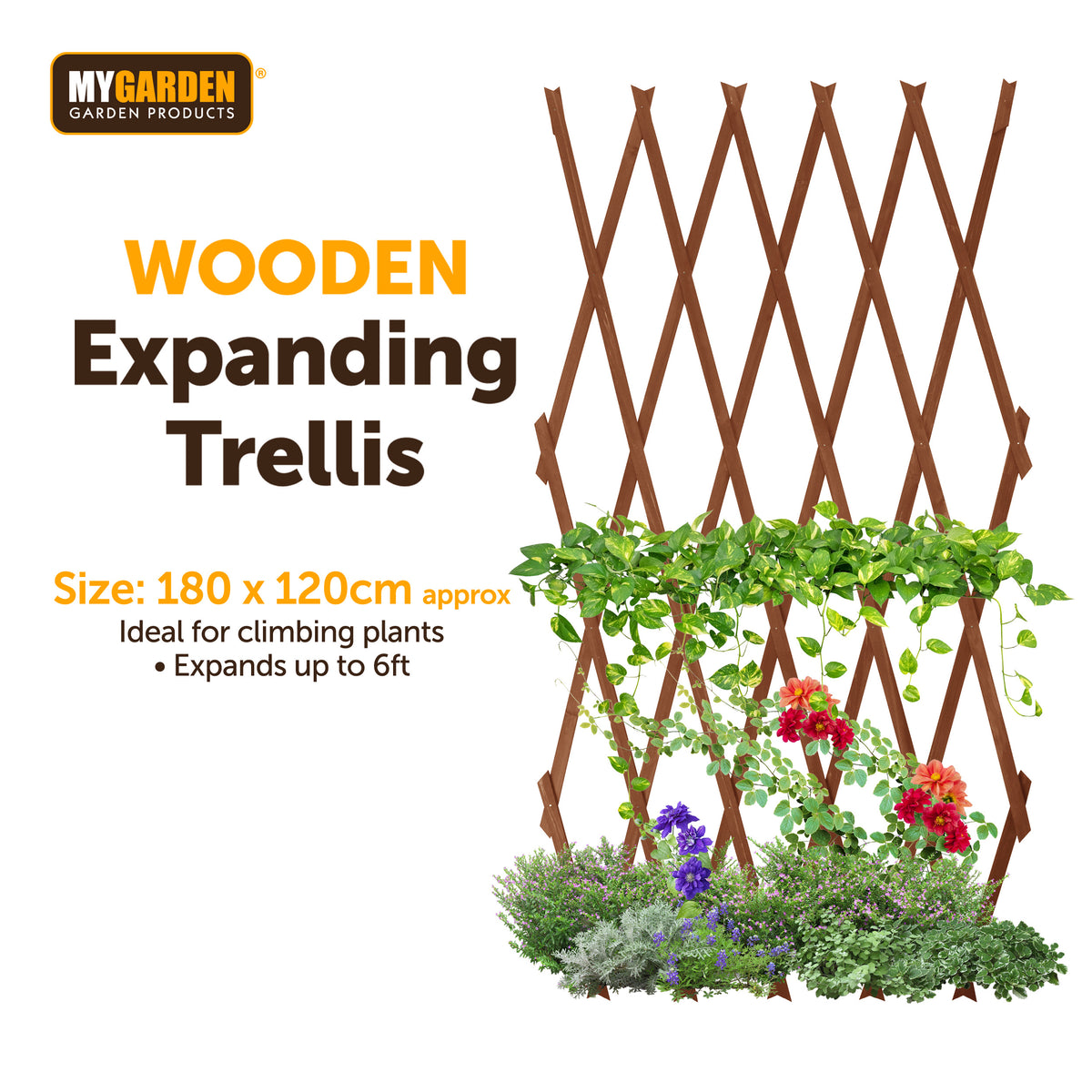 180*120cm Expanding Wooden Trellis