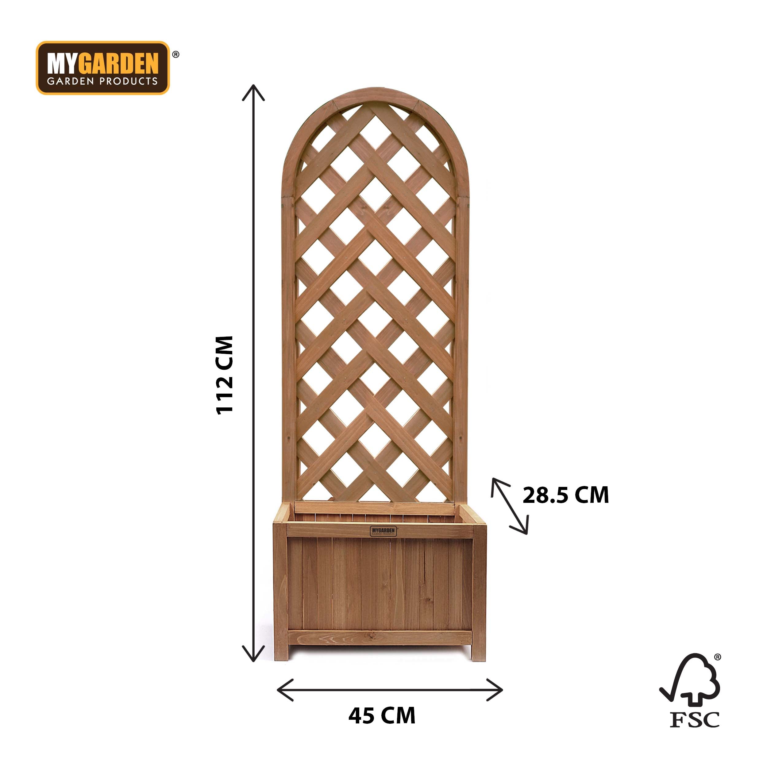 Wooden Lattice Planter