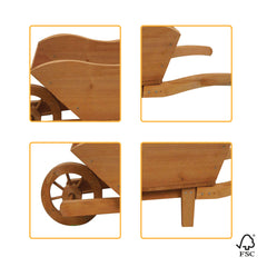 Wooden Wheelbarrow Planter