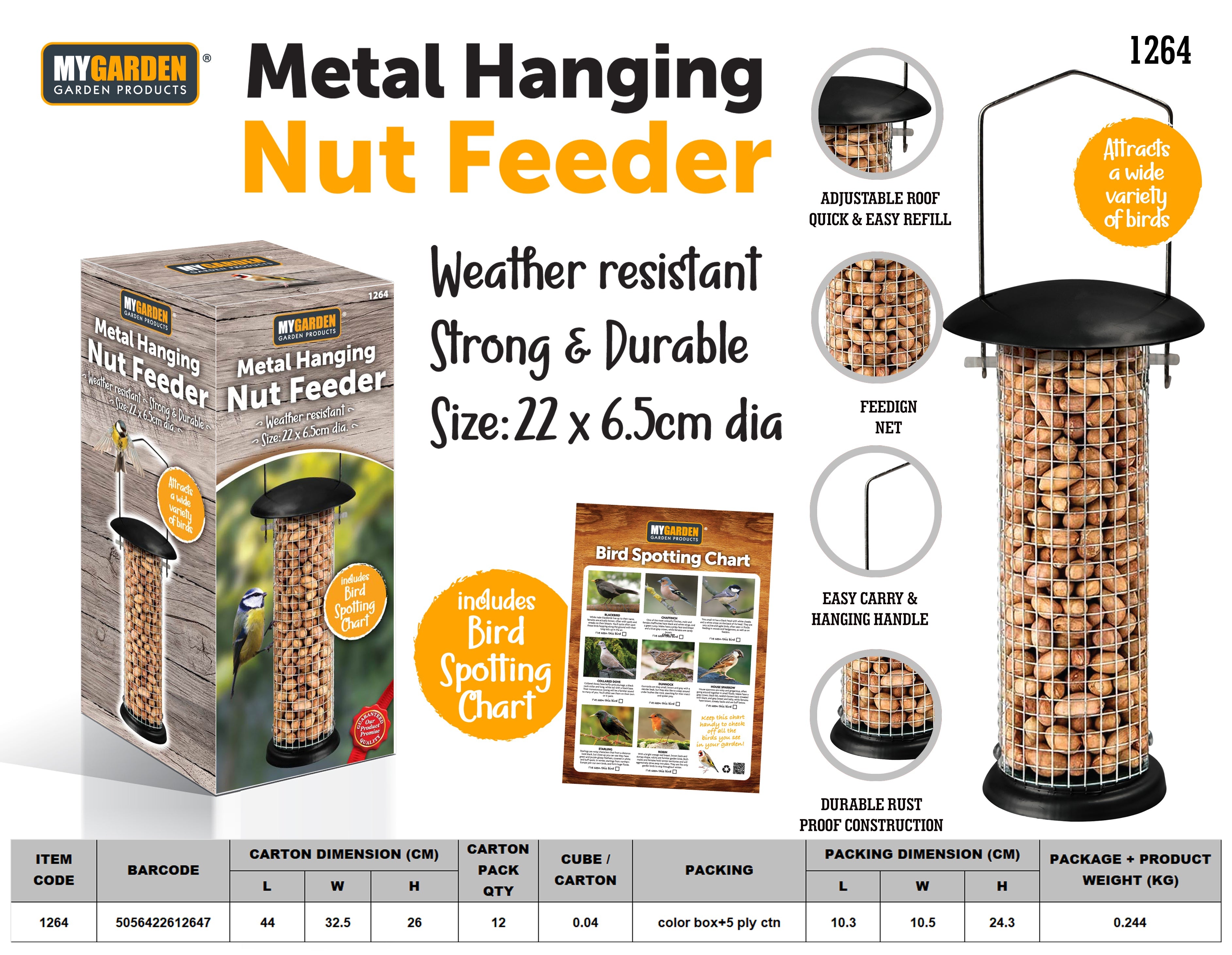 Metal Hanging Nut Feeder for Birds