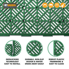 10PK Plastic Deck Tiles For Quick Installation