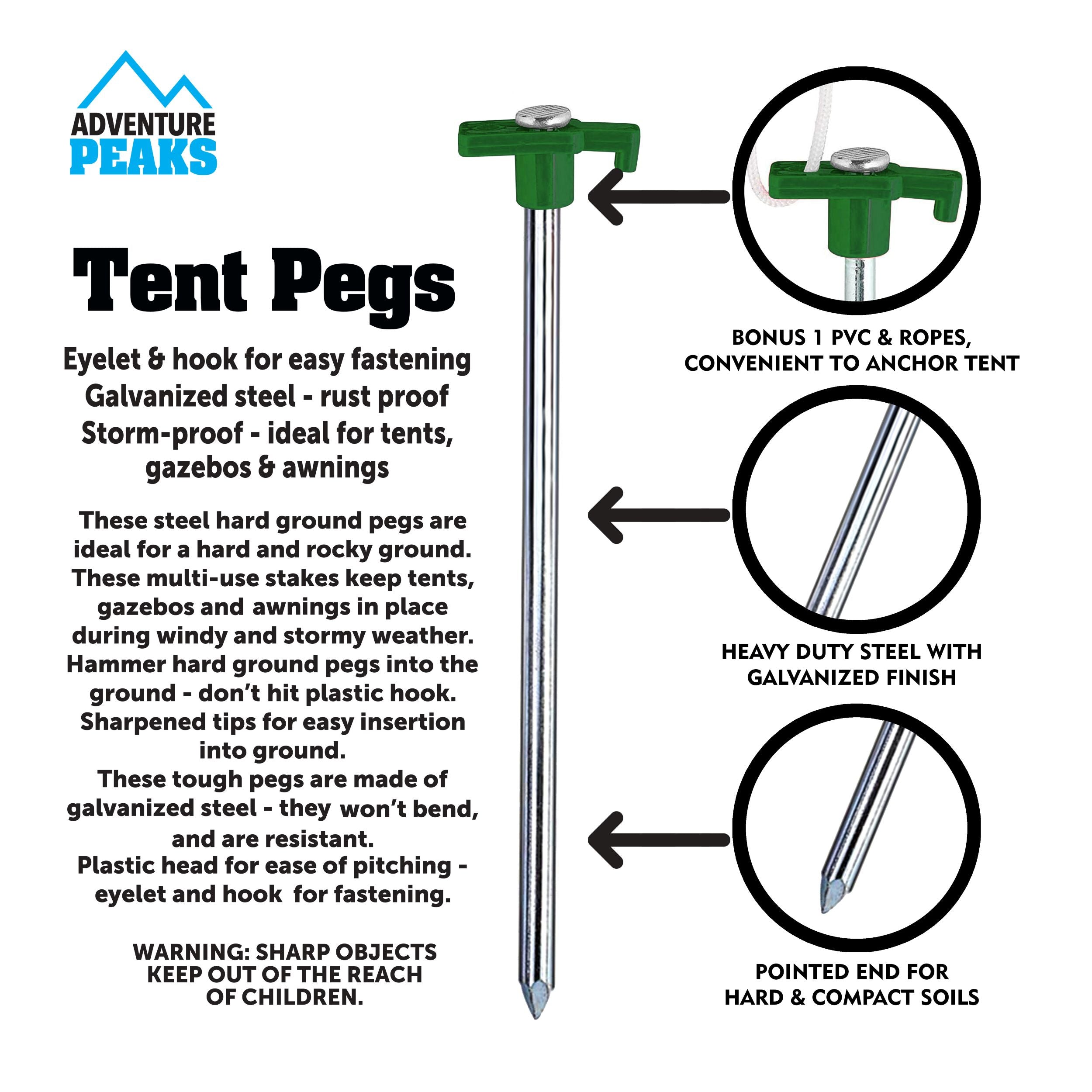 10PK Tent Pegs