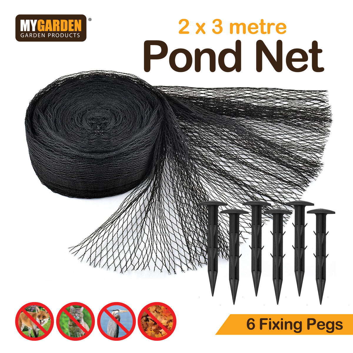 2.3m Pond Protection Net with 6 Pegs