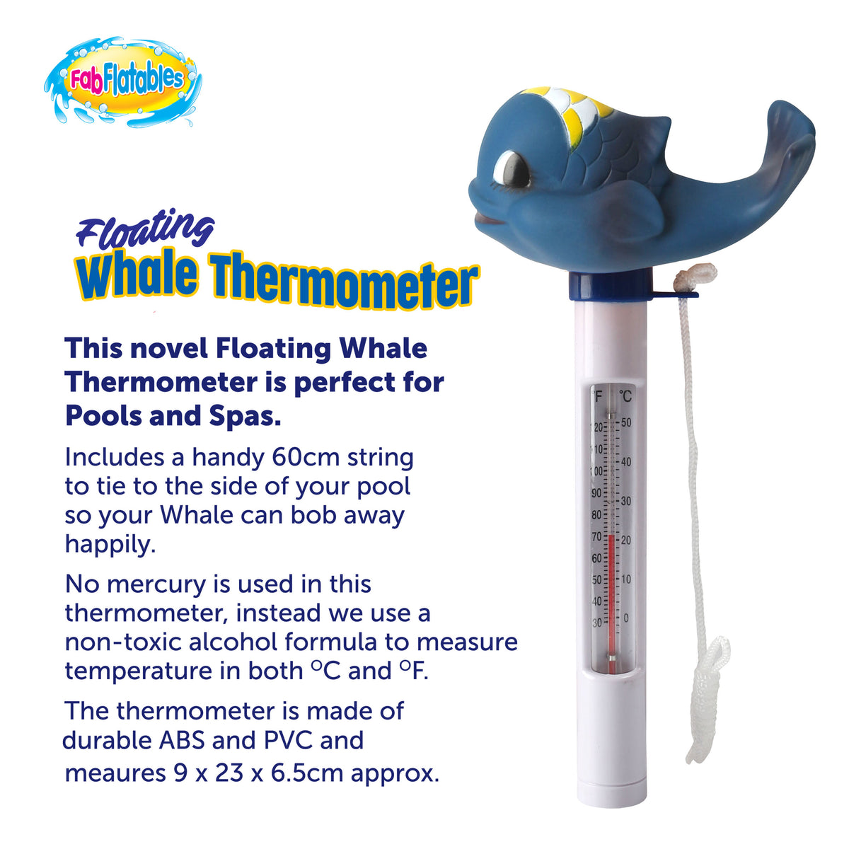 Floating Whale Thermometer