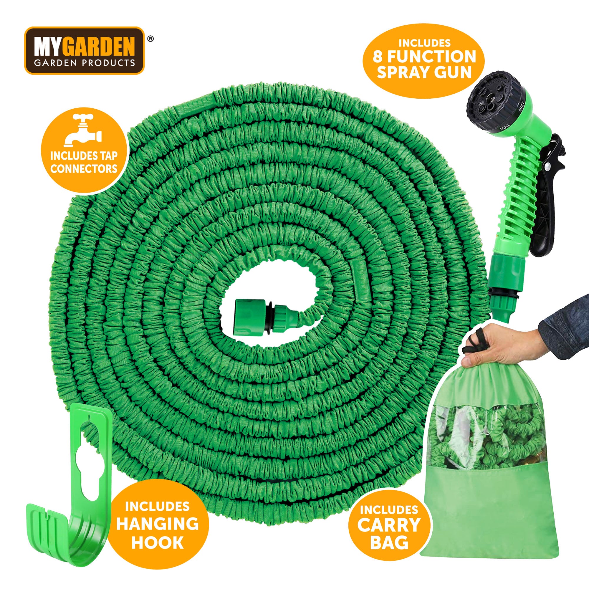 15m Expanding Hose with Connectors