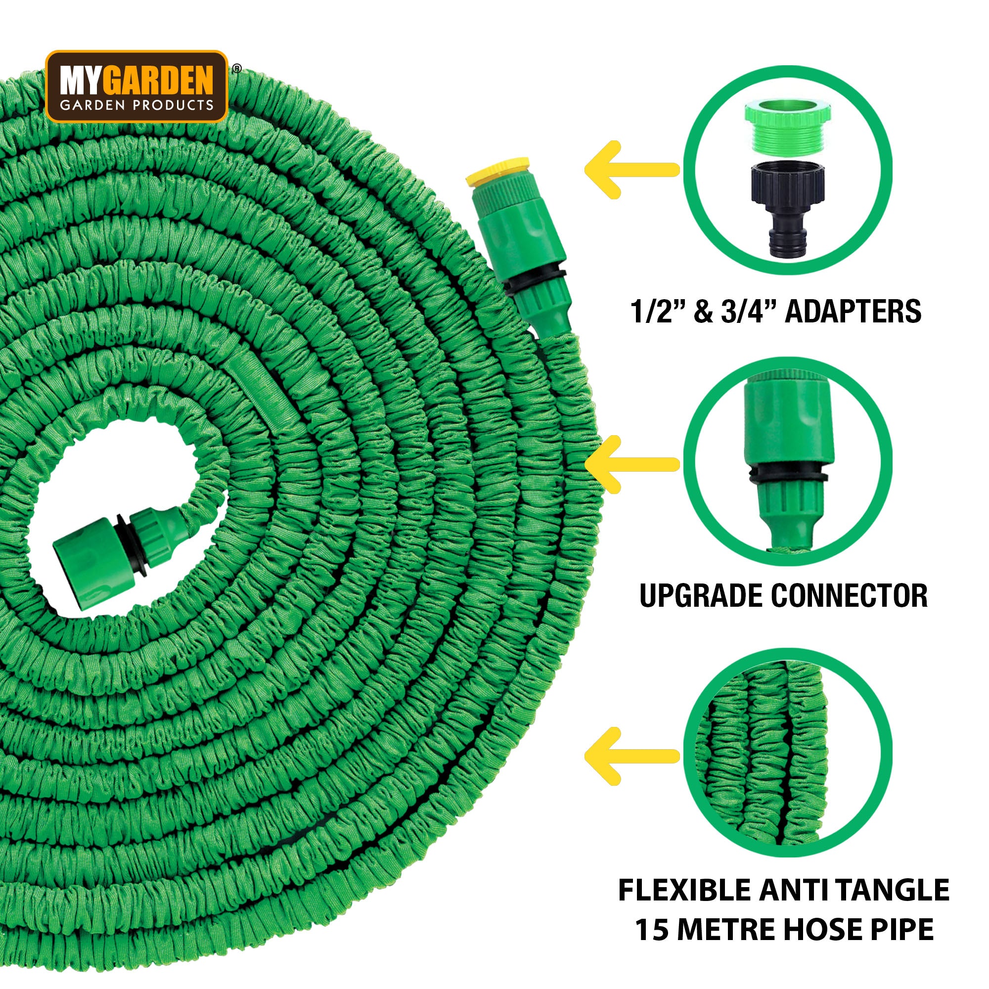 15m Expanding Hose with Connectors