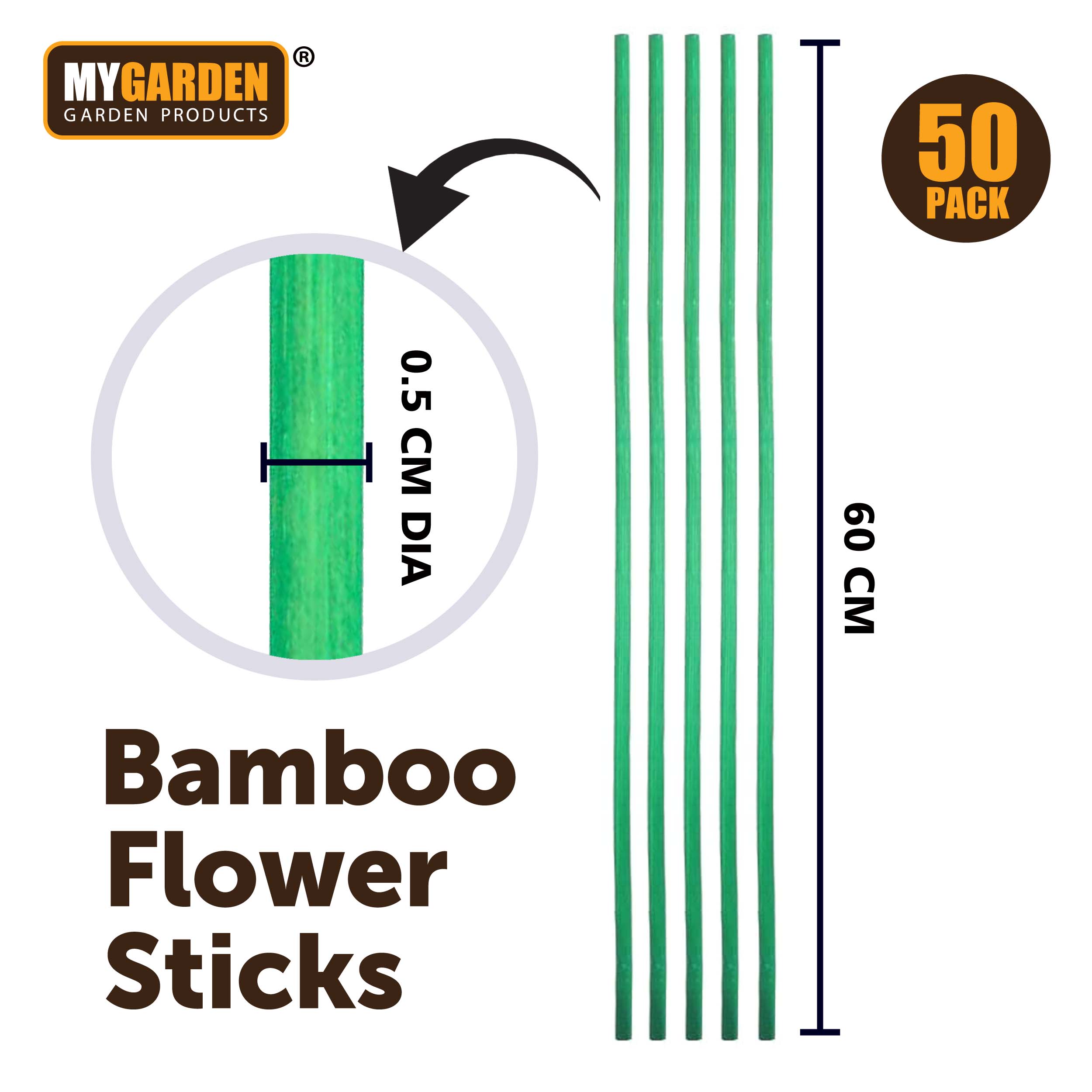 50pc Bamboo Flower Sticks