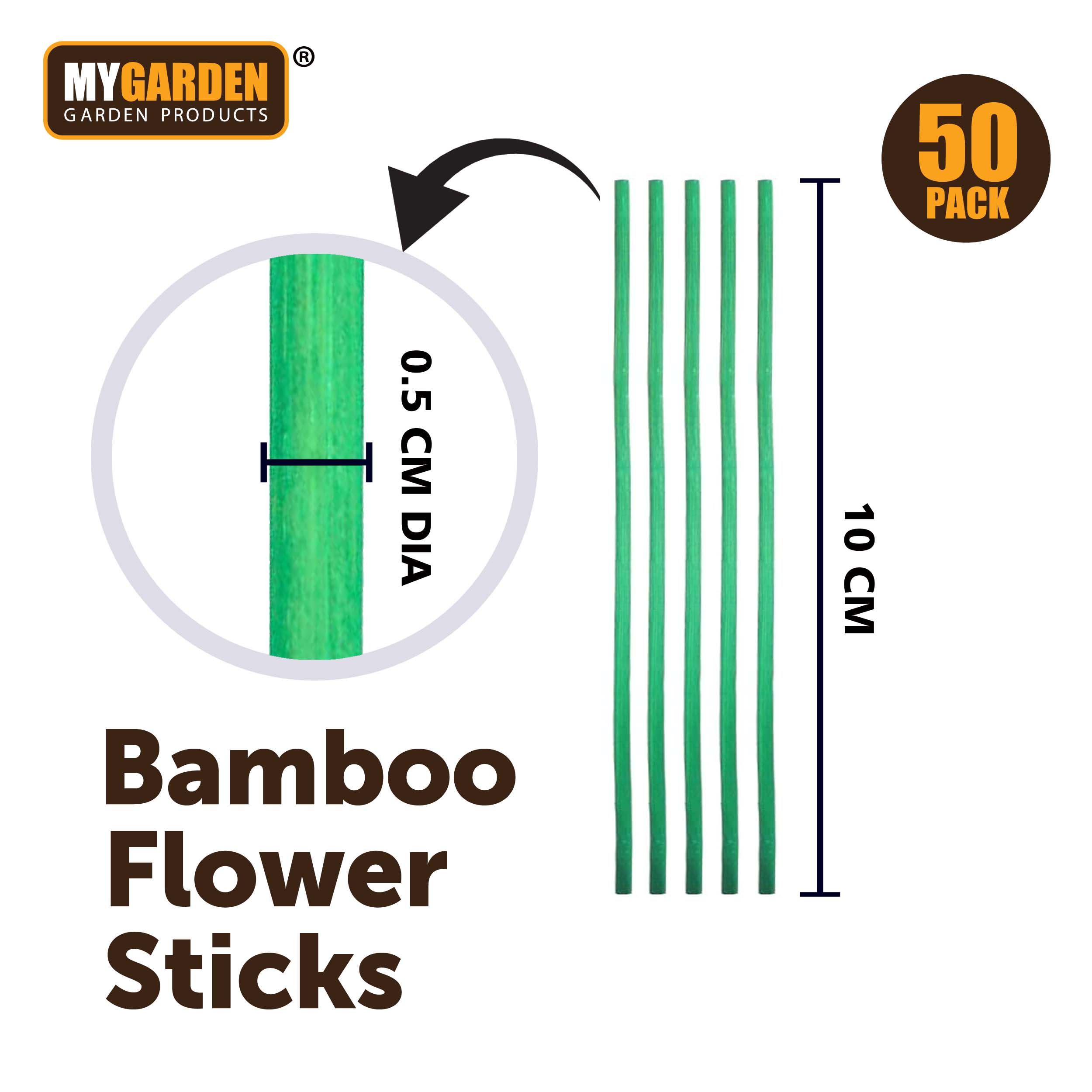 50PK Bamboo Flower Sticks