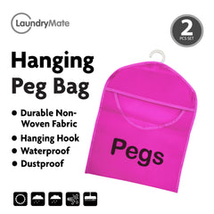 Hanging Peg Bag Red