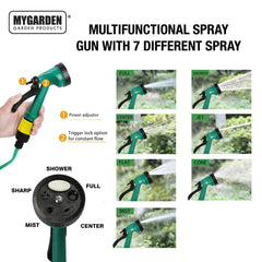 15m Roll Flat Garden Hose with Spray Gun