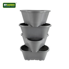 4-Tier Flower Pot-Grey