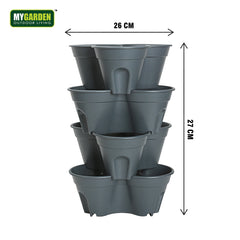 4PK Stackable Flower Pot