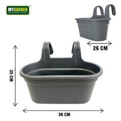 Hanging Flower Pot Grey