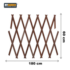3PK Wooden Trellis Natural 180*60cm