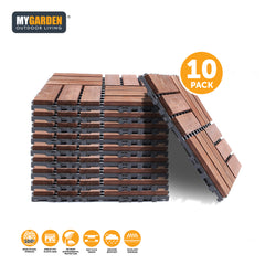 Easy Click Wooden Deck Tiles Brown 30*30