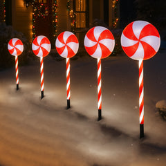 Christmas-5pc LED Candy Stake Light (6)