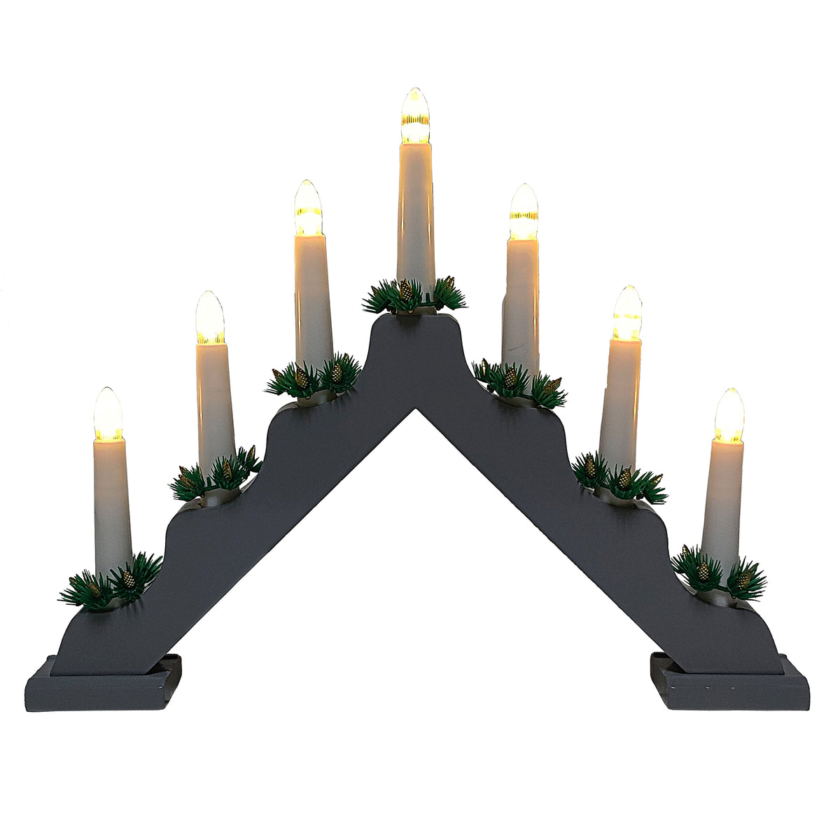 Christmas-Wooden LED Candle Bridge Grey (10)