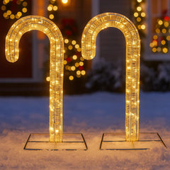 Christmas-2PK Metal Candy Canes 60cm