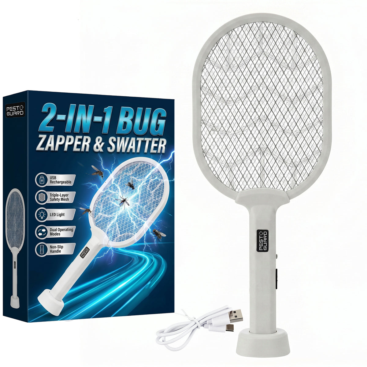 Rechargeable Fly Swatter + Zapper