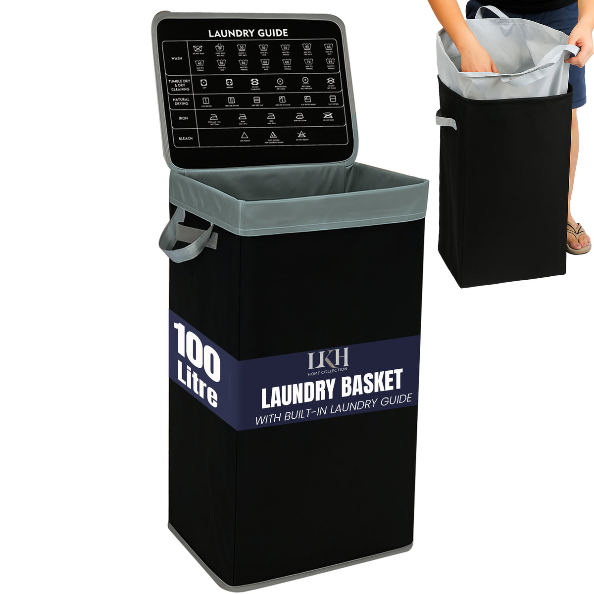 Laundry Basket Black