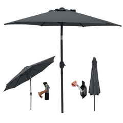 Market Umbrella with Easy Crank Lift Grey