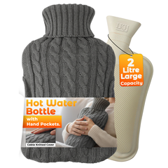 Hot Water Bottle-2L+Cover+Pocket