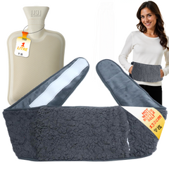 1 Litre Hot Water Bottle with Sherpa Cover