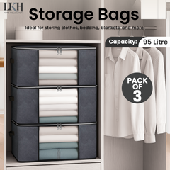 3PK Dust Cover Bags 95L