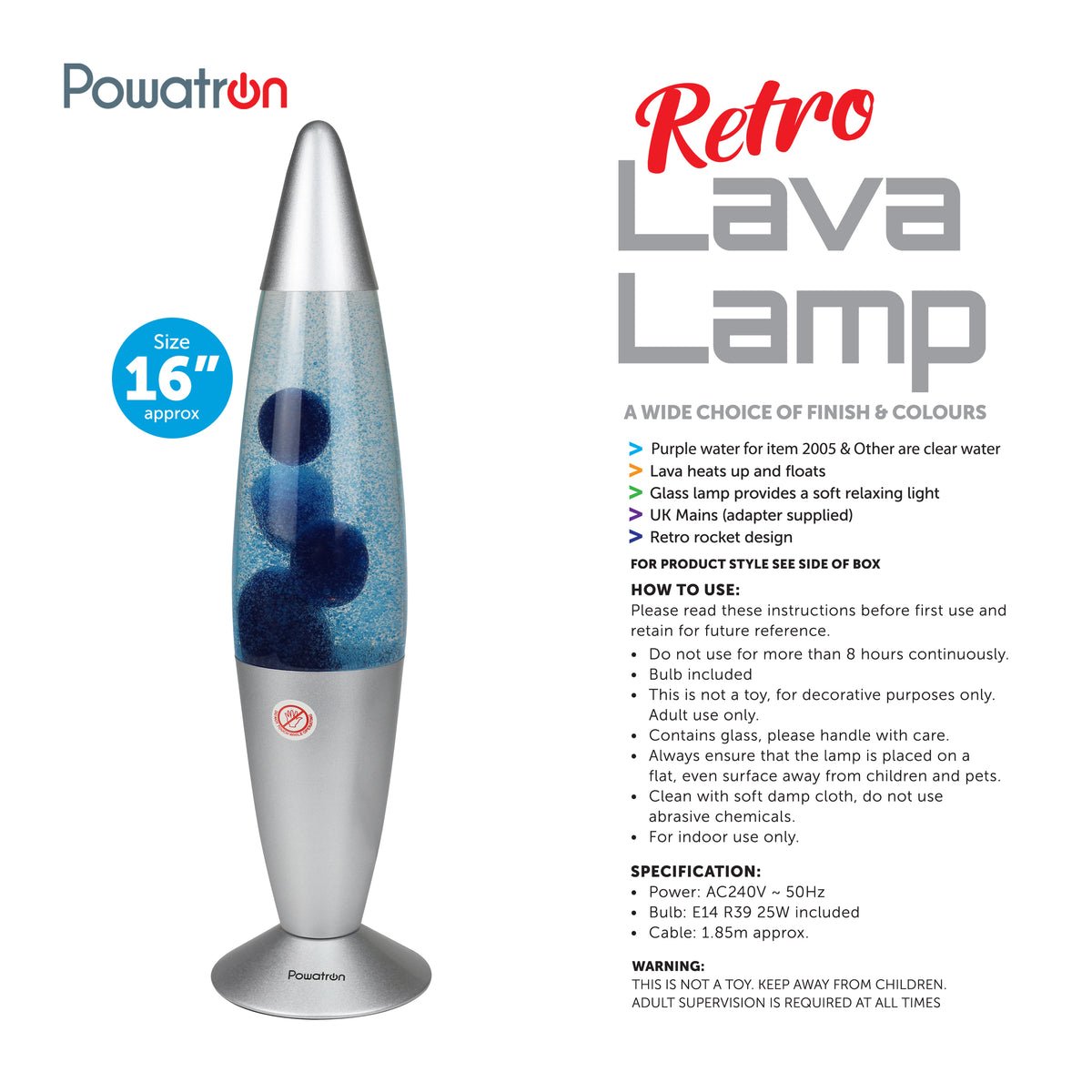 16-Inch Retro Lava Lamp