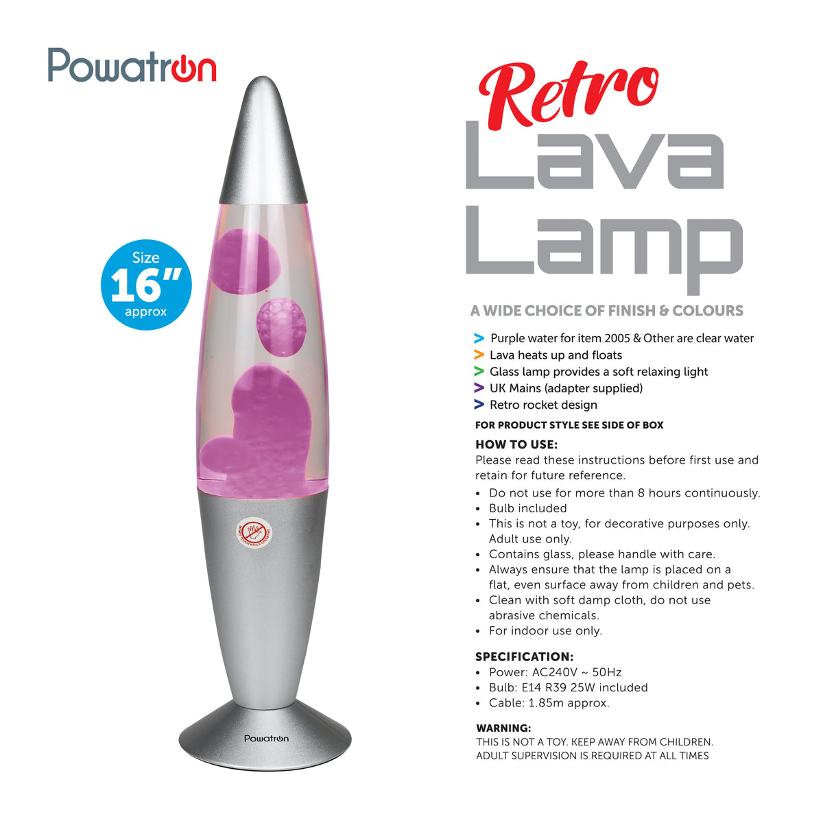 16-Inch Retro Lava Lamp