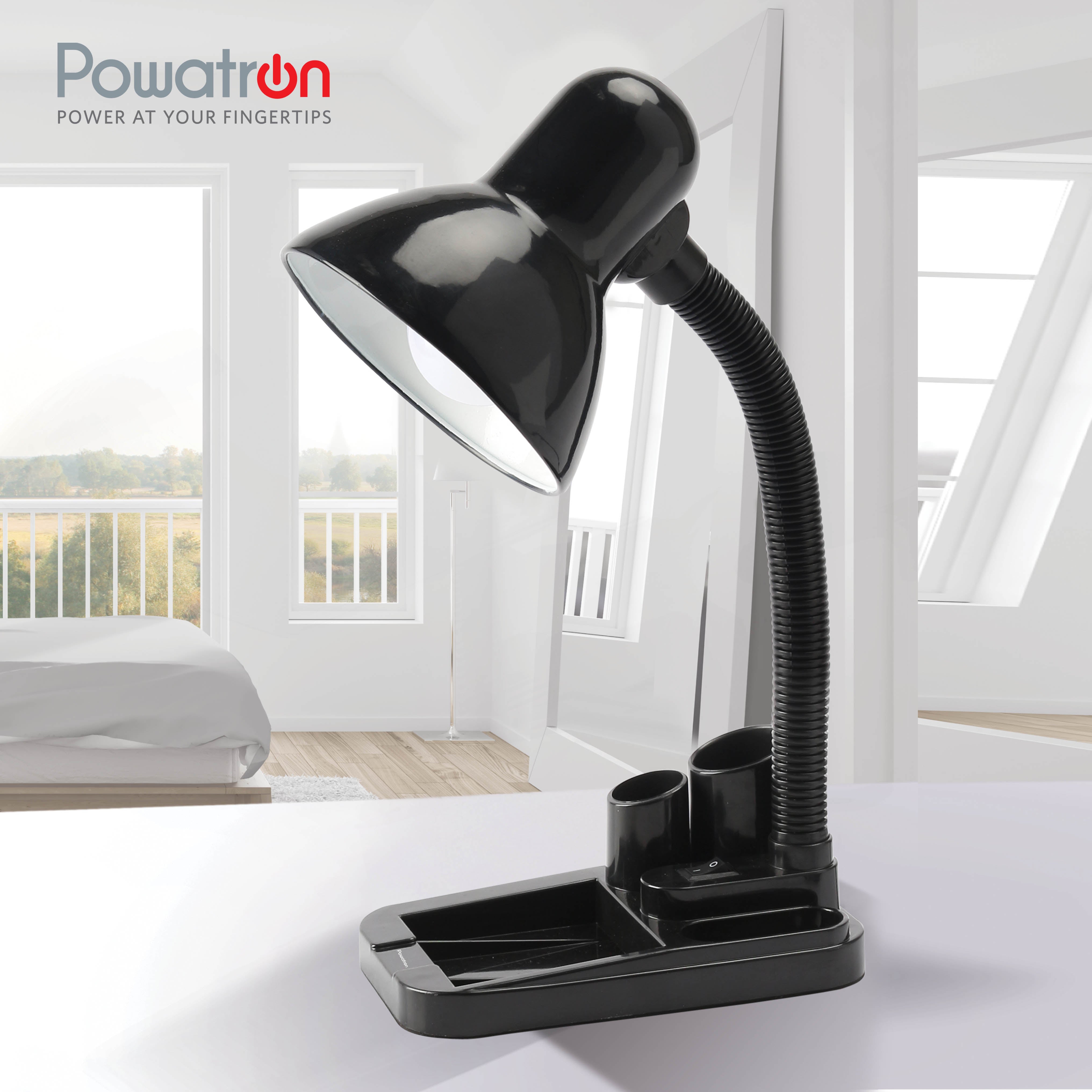 Flexible Desk Lamp with Pen Holder and Tray