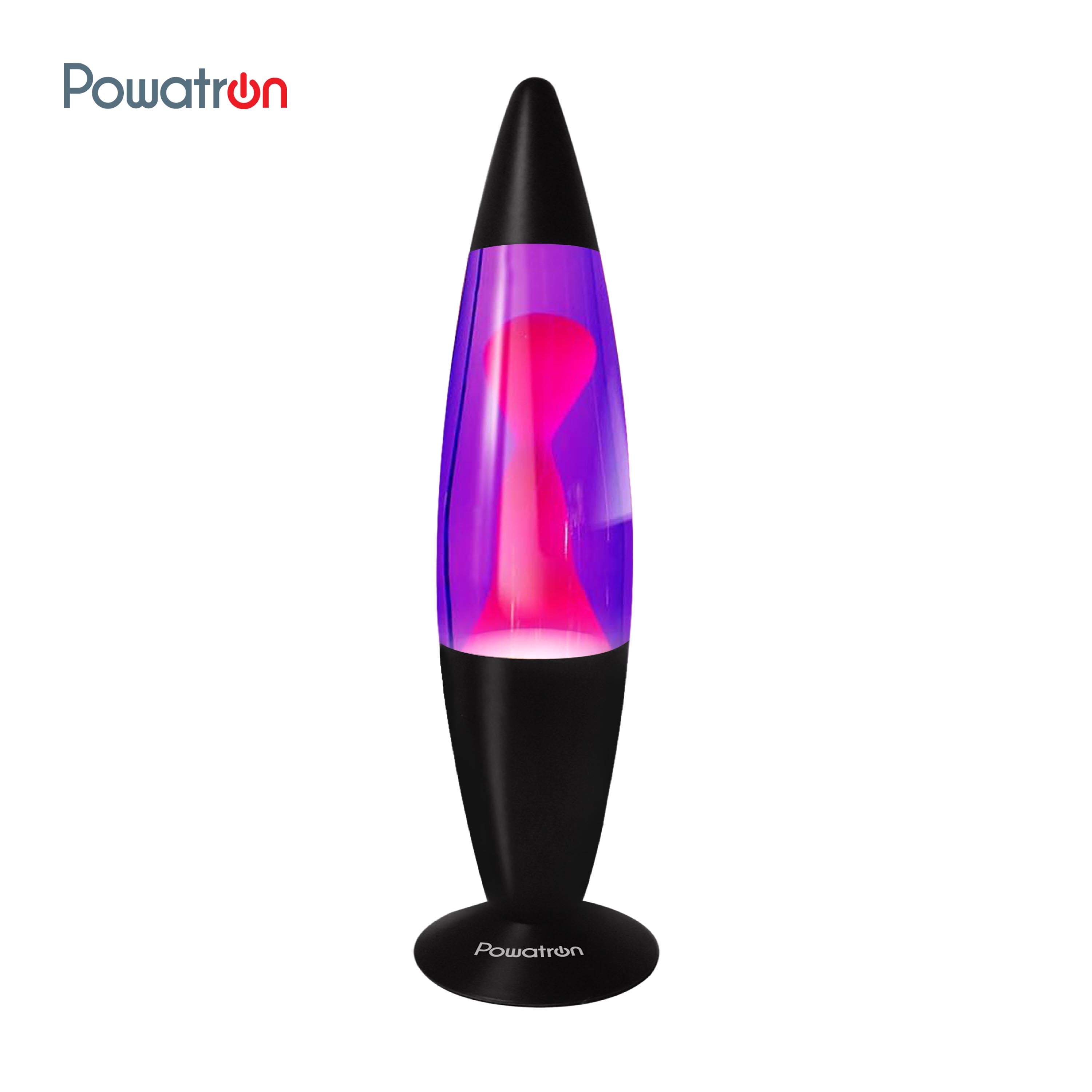 16" Lava Lamp Black Base Pink Water Flurescent Pink Wax