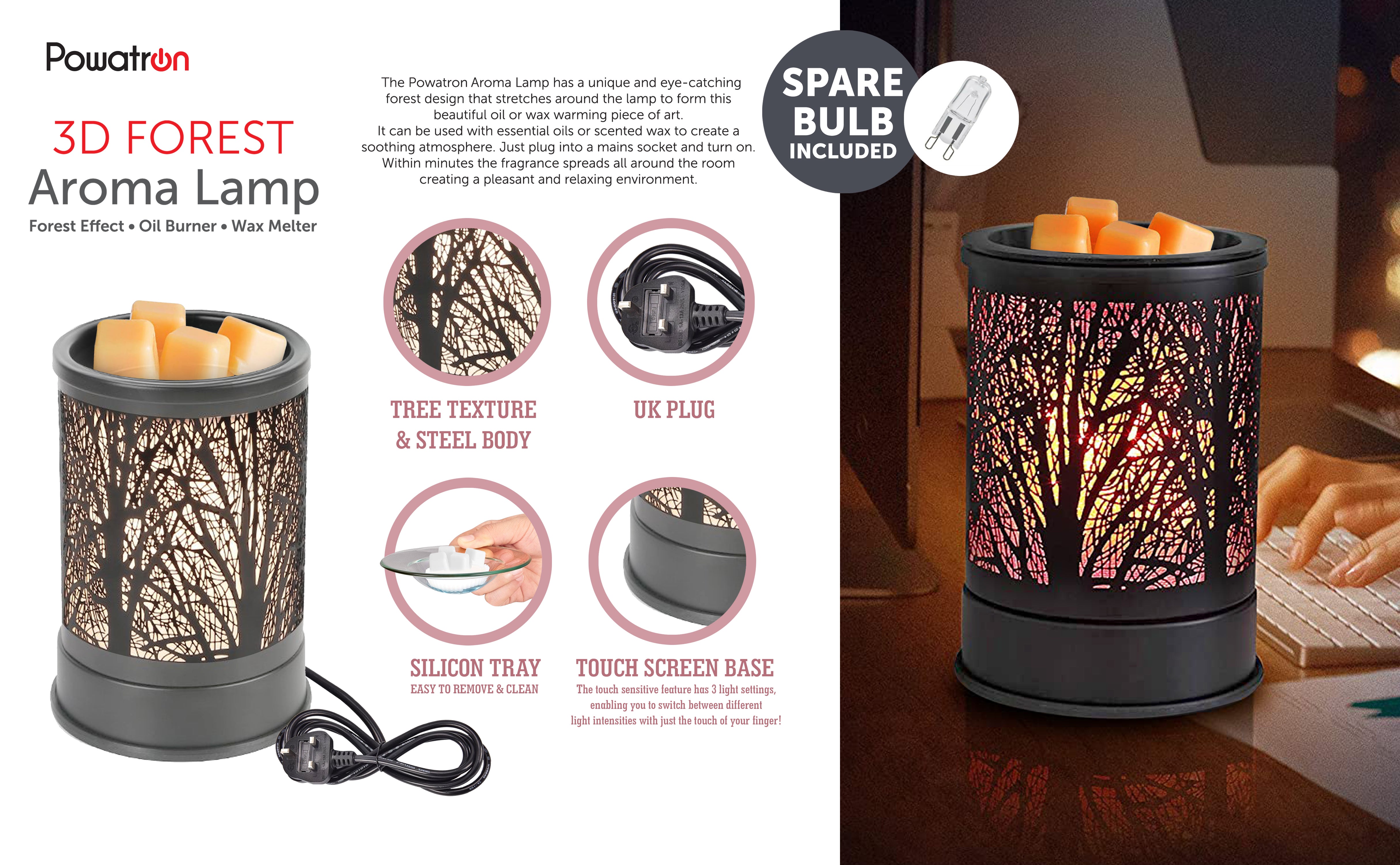 Touch Sensitive Forest Aroma Lamp