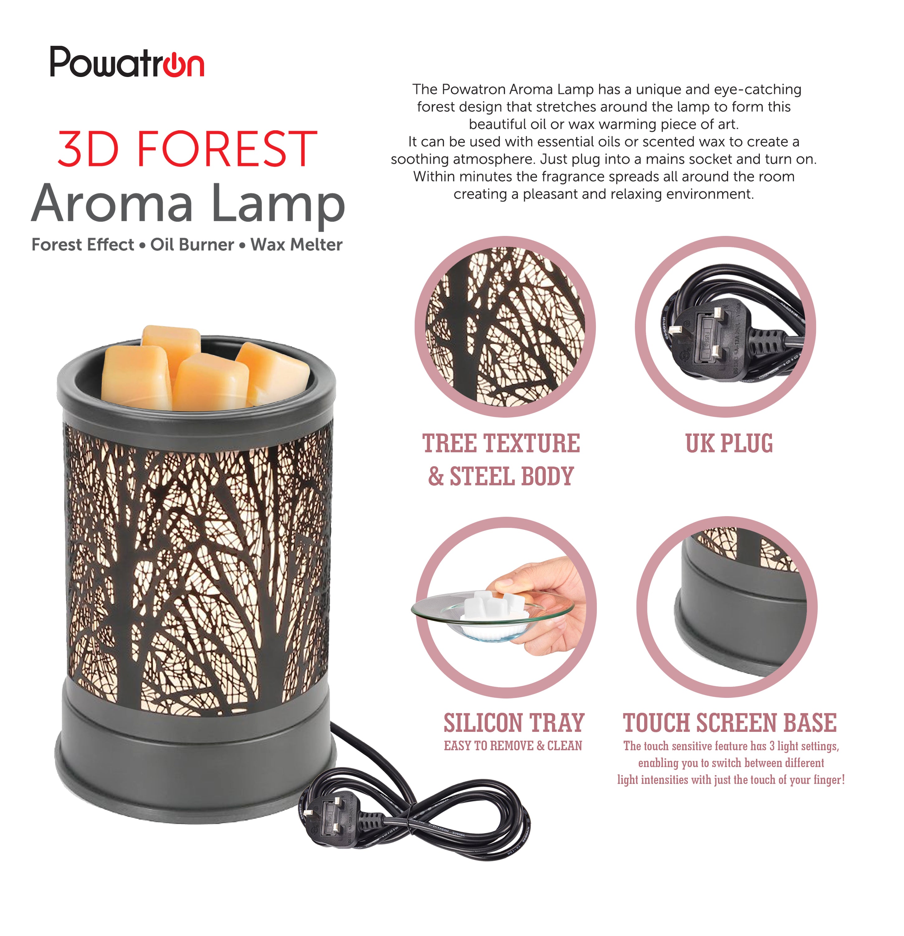 Touch Sensitive Forest Aroma Lamp