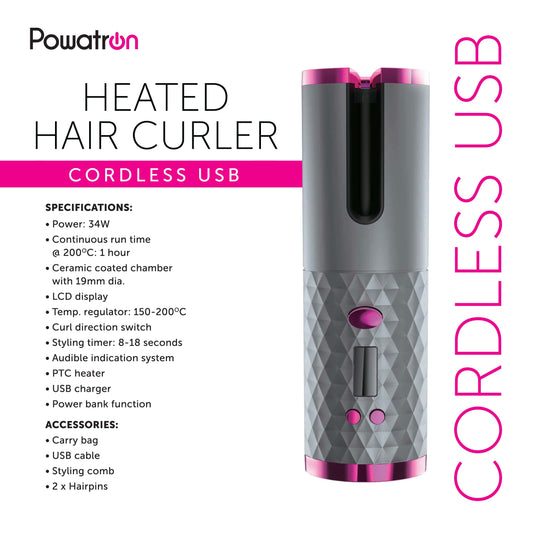 USB Intelligent Heat Hair Curler with Accessories