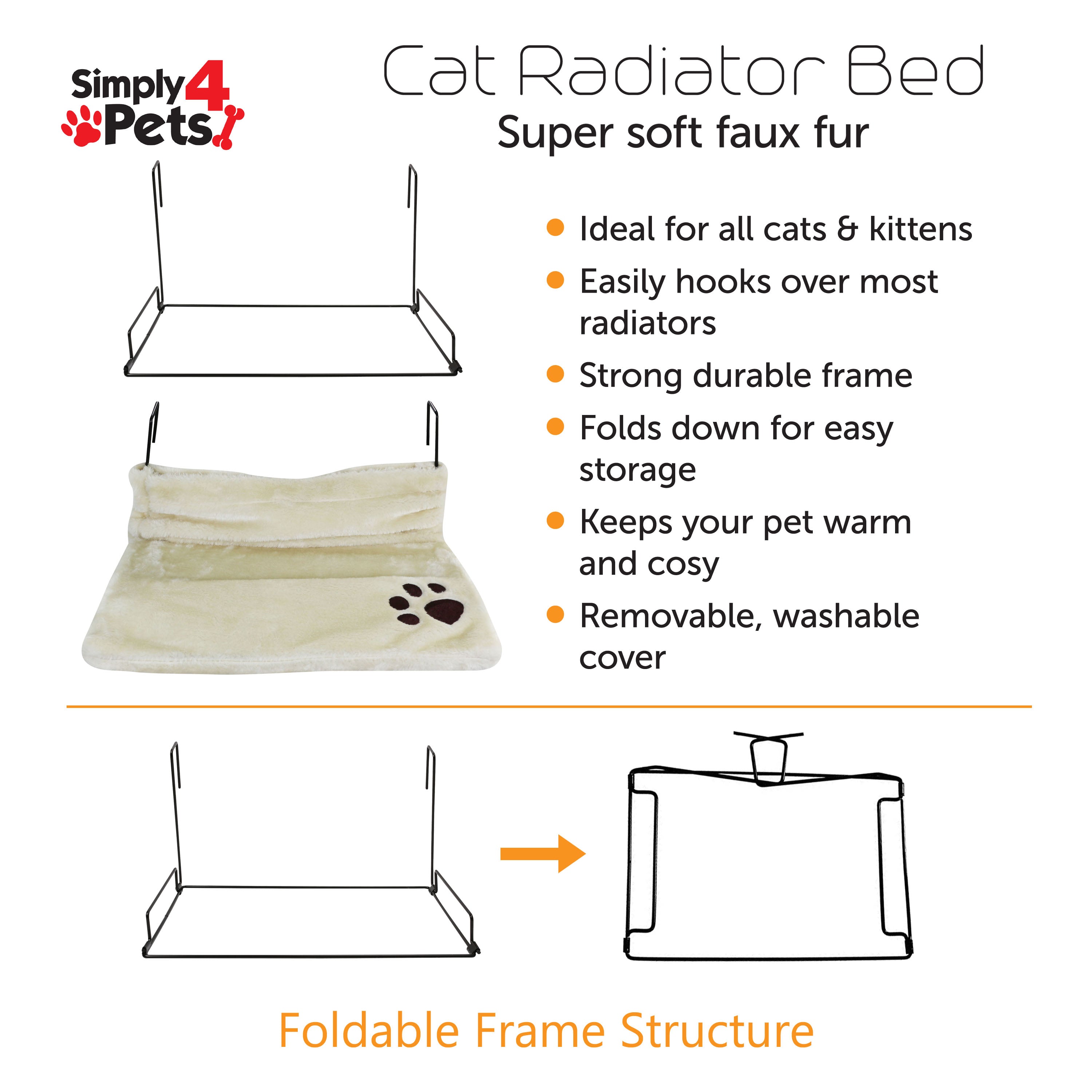 Cat Radiator Bed with Super Soft Faux Fur