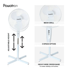 Efficient 16-Inch Standing Fan For Comfort
