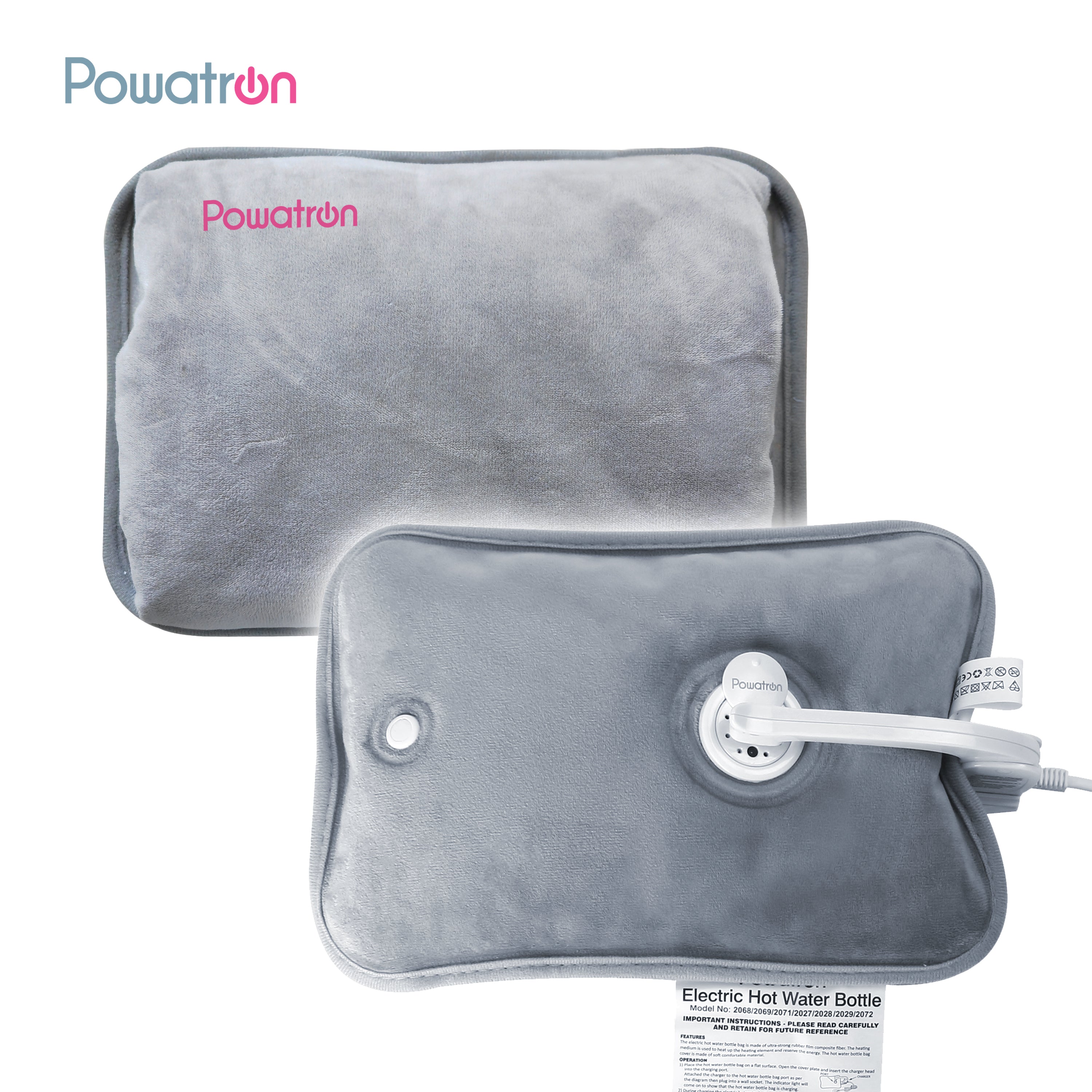 Rechargeable Electric Hot Water Bottle with Super Soft Teddy Fabric