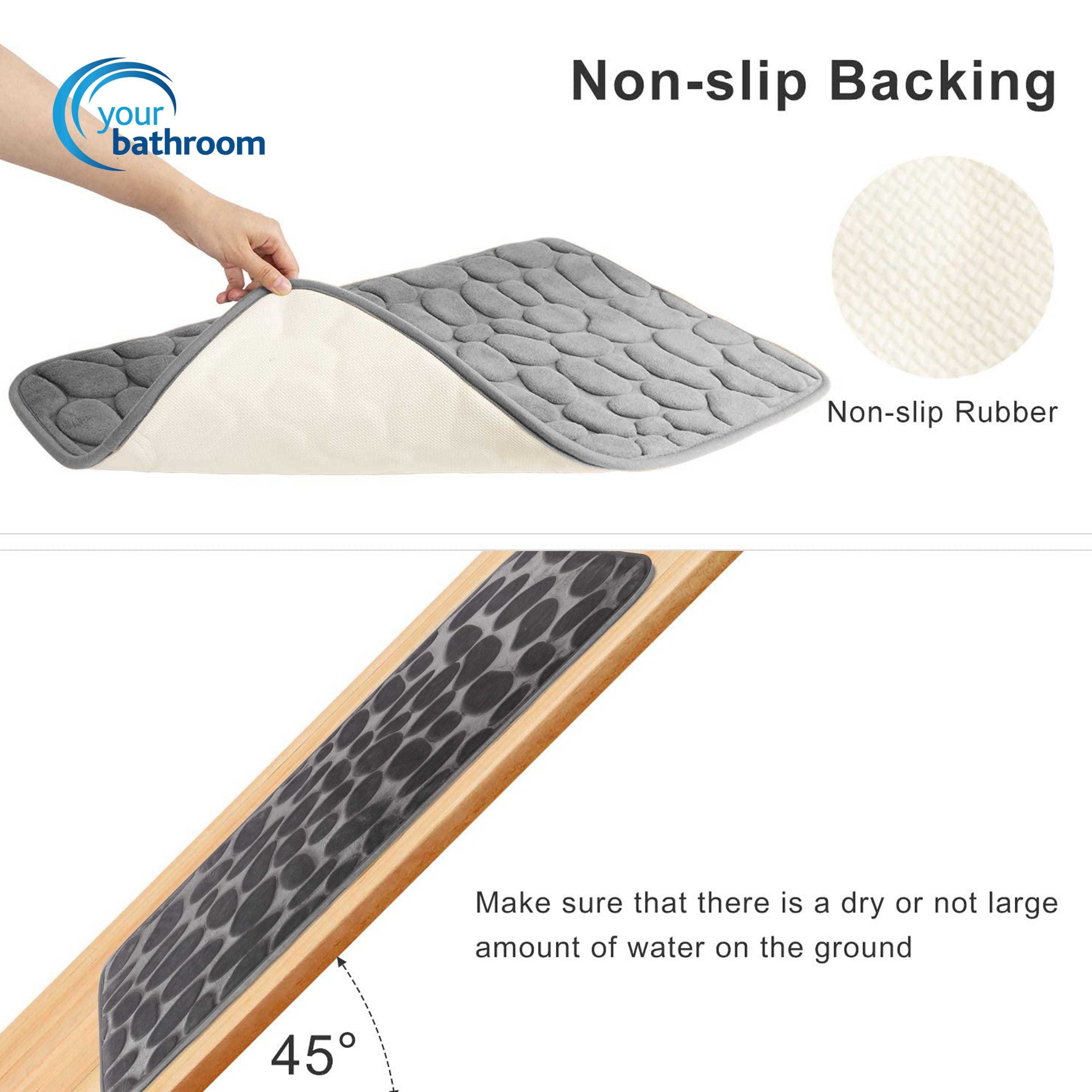 2pc Non-Slip Bathroom Mat Set