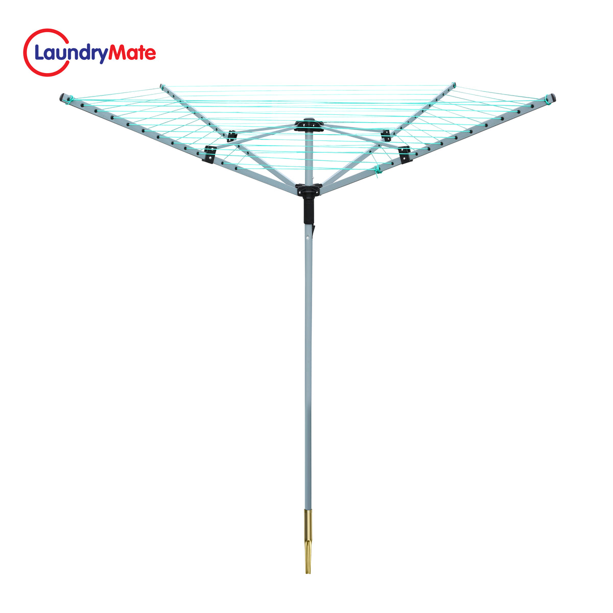 4 Arm Rotary Airer 60m PVC Coated Washing Line