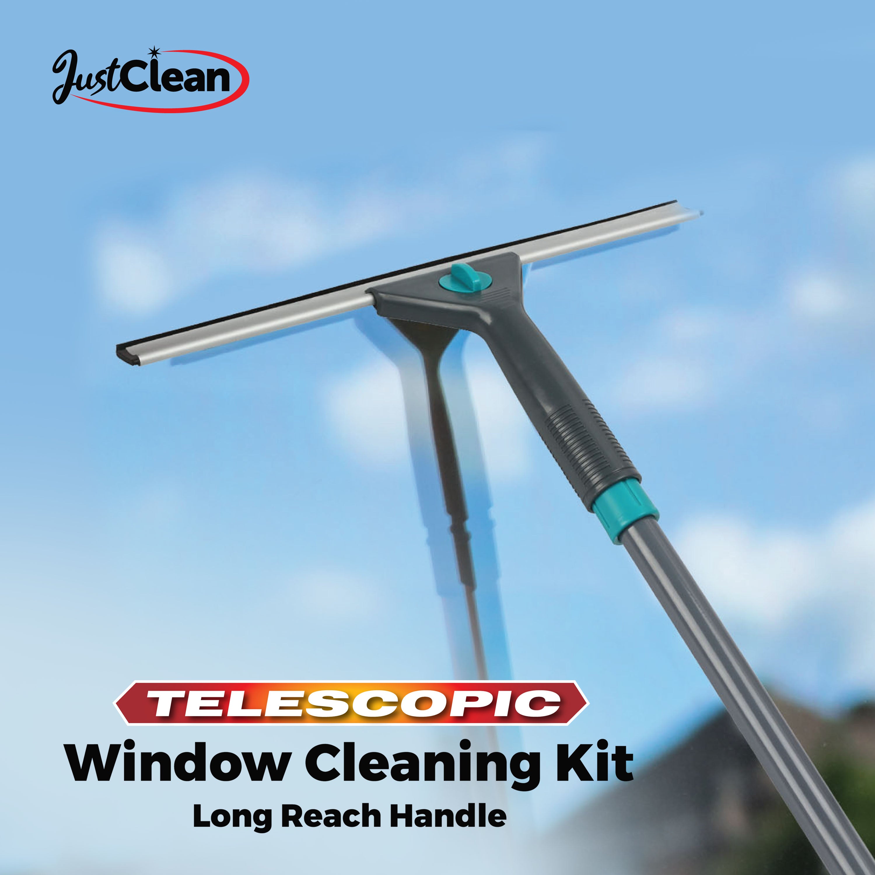 Telecopic Window Cleaning Kit Long Reach Handle