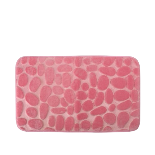 Memory Foam Bath Mat Set Pink