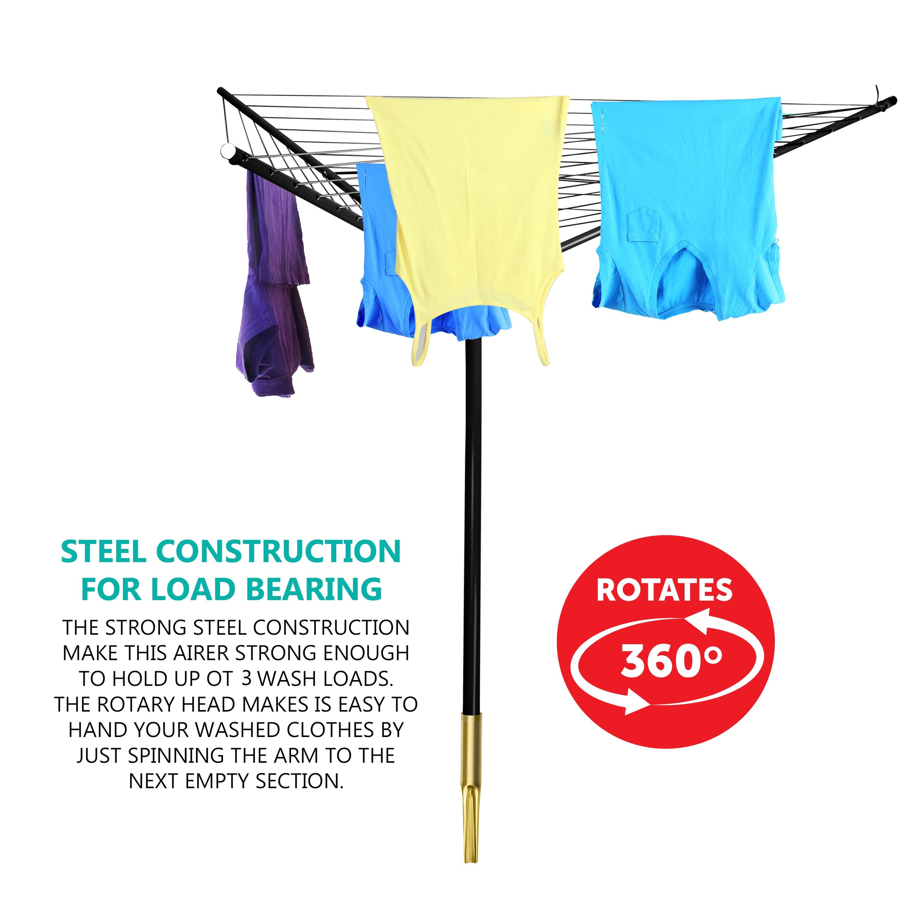 30M Rotary Airer For Outdoor Drying