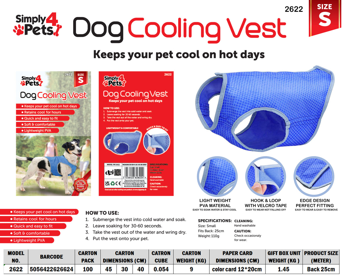 Dog Cooling Vest Size Small