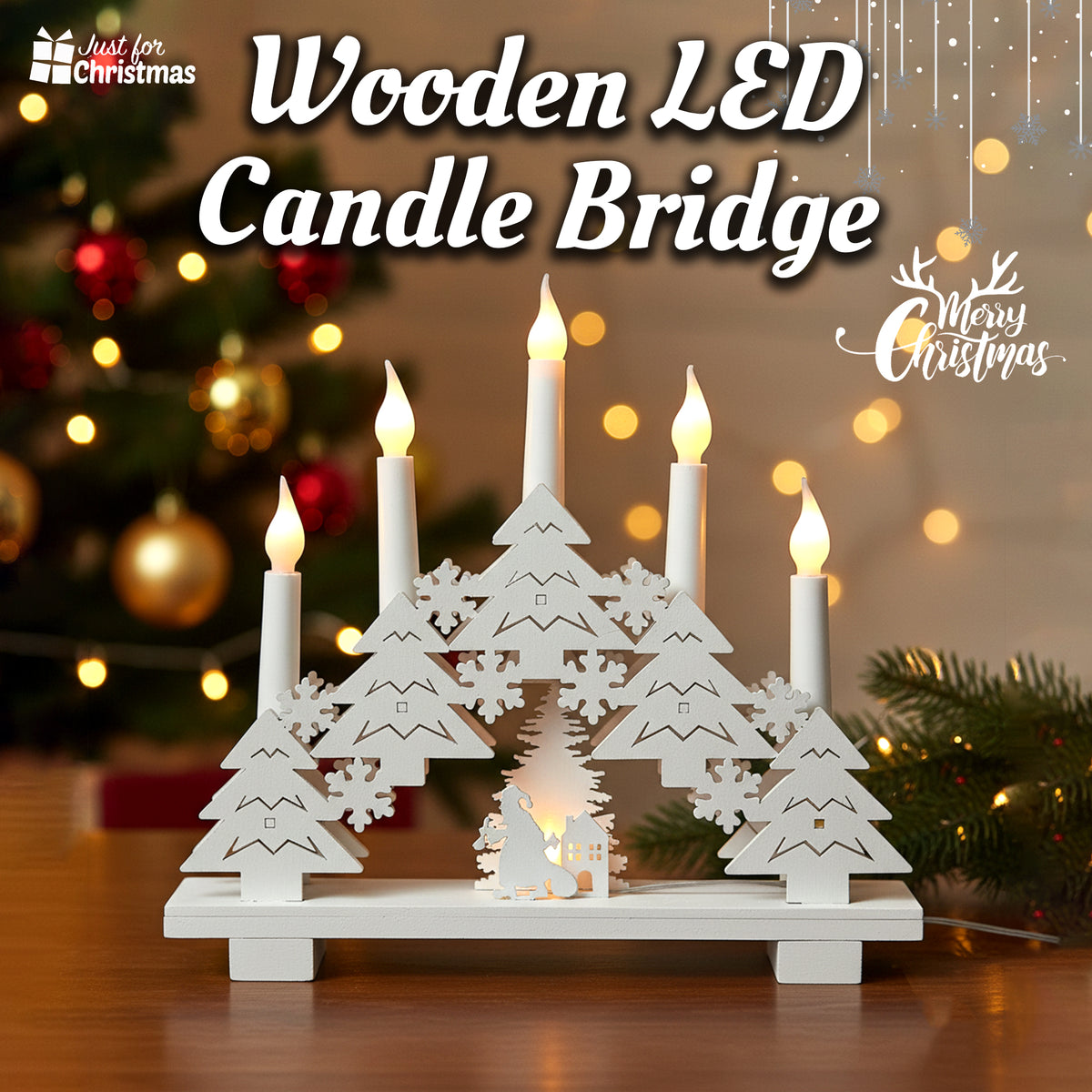 Christmas-MDF LED Candle Light White (6)