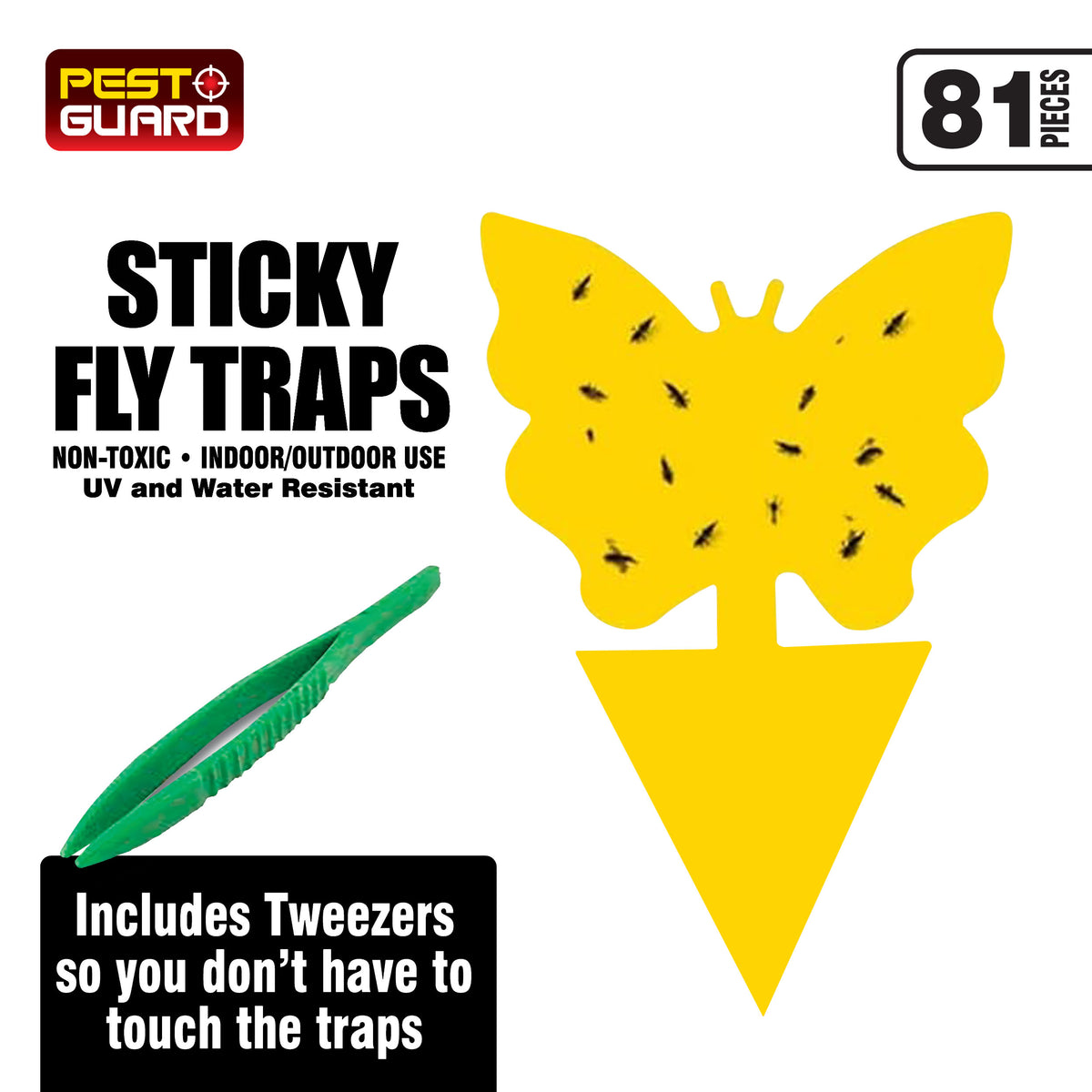 81pc Sticky Traps with Tweezer