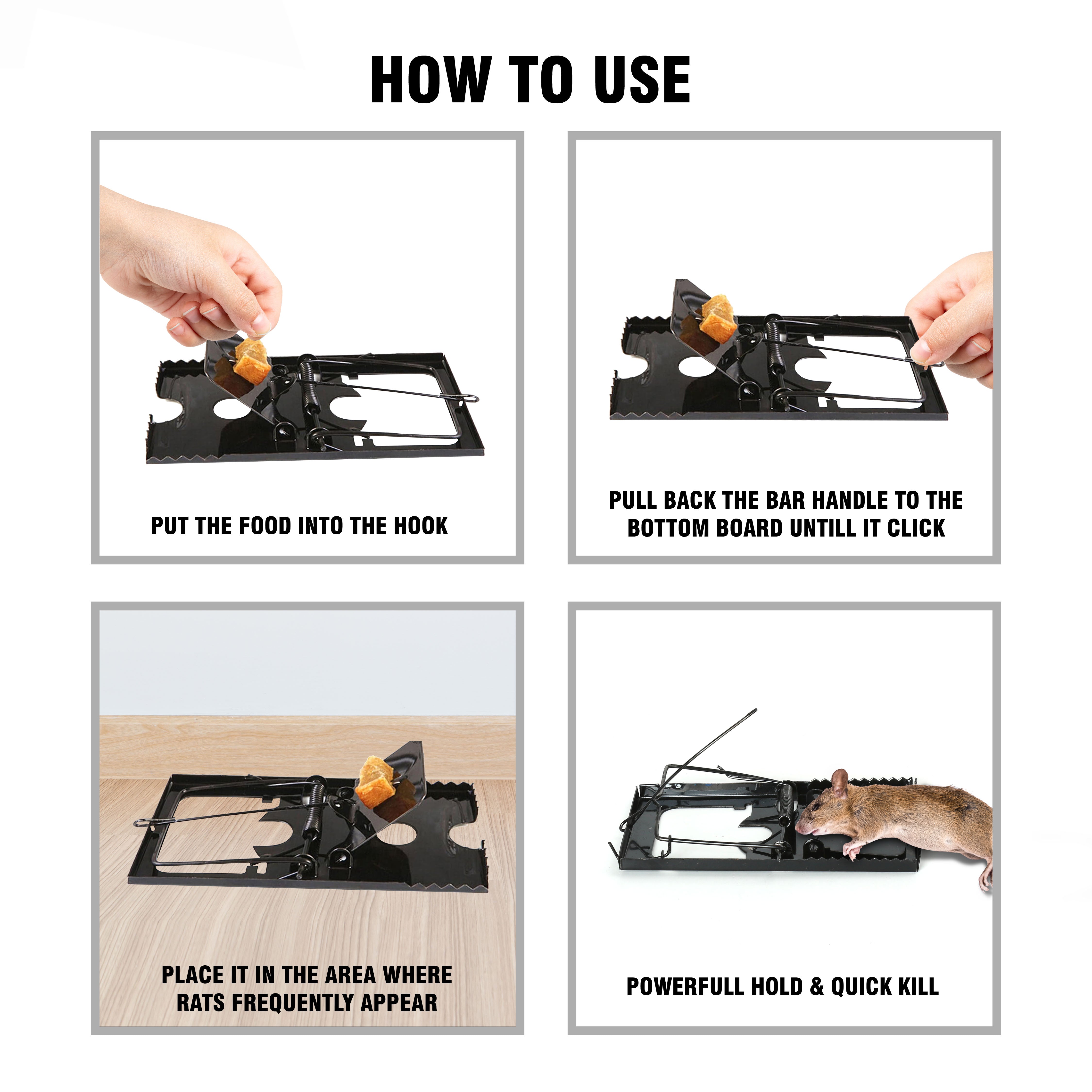 4PK Super Strong Spring Mouse Trap