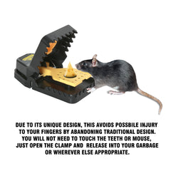 4PK Mouse Trap with Spring Loaded Mechanism