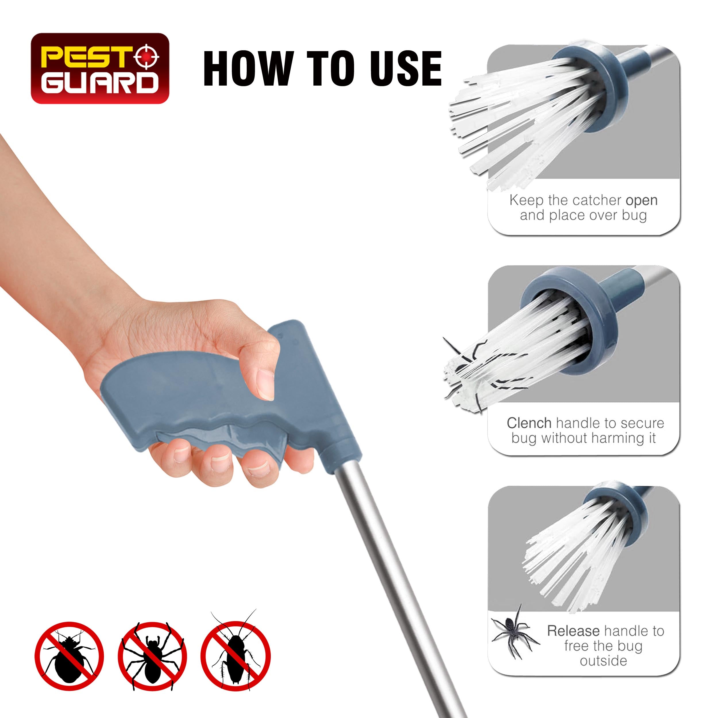 Handheld Folding Spider and Bug Catcher
