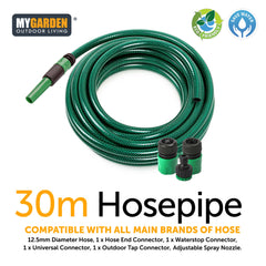 30m Hosepipe with Connectors